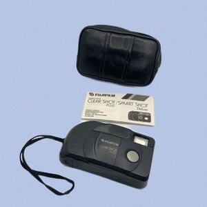 Fujifilm‎ Clear Shot Plus Camera with Black Case vintage 90s 35mm film camera